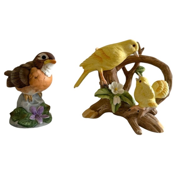 Charming Bird Figurine Sets Andre Robin - Picture 1 of 3